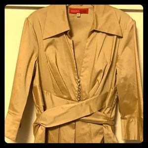 Gold Donna Ricco cocktail dress Sz 12